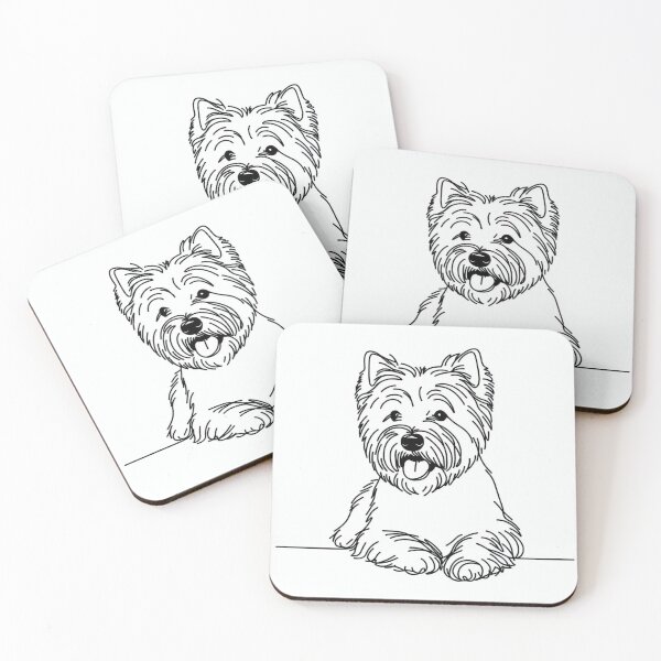 Item preview, Line Art Westie designed and sold by AllenellA.