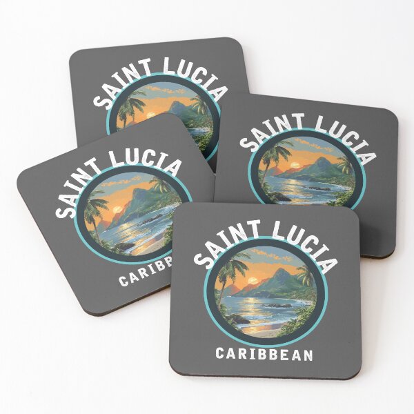 Item preview, Saint Lucia - Caribbean (with Black Lettering) designed and sold by VelvetRoom.
