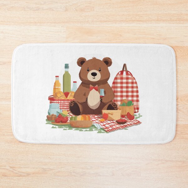 Item preview, Adorable "Cute Bear Picnic" Design - Whimsical Fun for All Ages designed and sold by InwzaDesign.