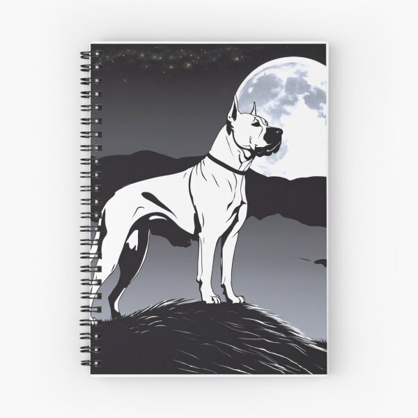Item preview, Dogo Argentino Vigilant Watchdog Silhouetted Against the Moonlit Night designed and sold by andrew758.