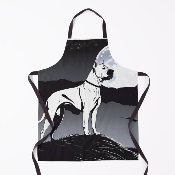 Item preview, Dogo Argentino Vigilant Watchdog Silhouetted Against the Moonlit Night designed and sold by andrew758.