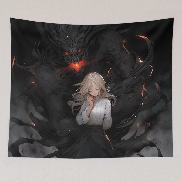 Item preview, Dark Fantasy Demon Shadow Anime Girl designed and sold by bubblegoth.