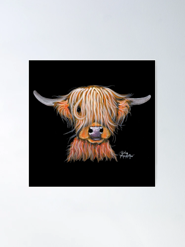 Signe Et Symbole D'animal De Ferme De Conception De Silhouette De Vache Des Highlands | Vecteur