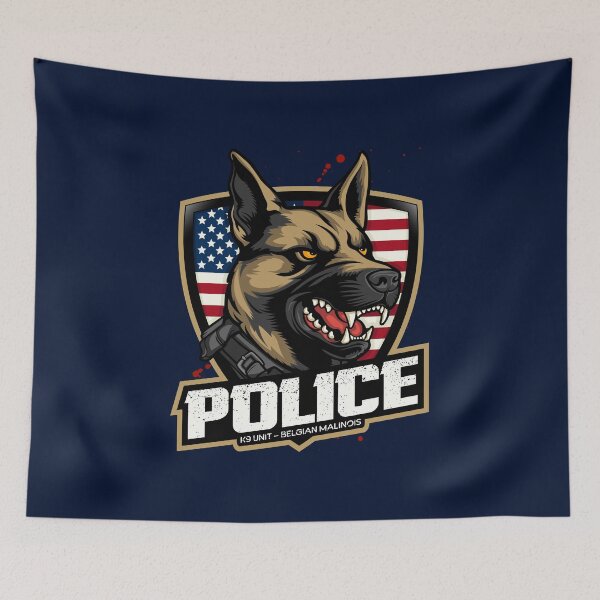 Item preview, Police K9 Unit - Belgian Malinois designed and sold by GarmentMonkeyCo.