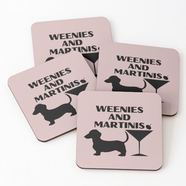 Item preview, Weenies and Martinis Vintage Dachshund Weenie Weiner Dog designed and sold by SunfullyYours.