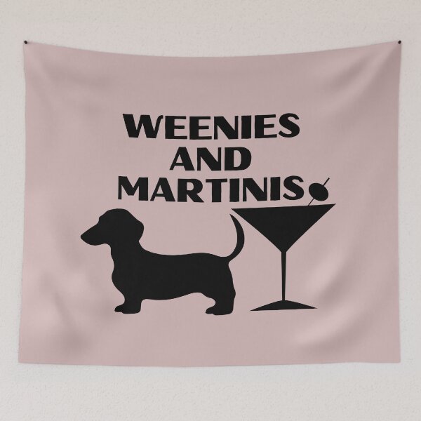Item preview, Weenies and Martinis Vintage Dachshund Weenie Weiner Dog designed and sold by SunfullyYours.