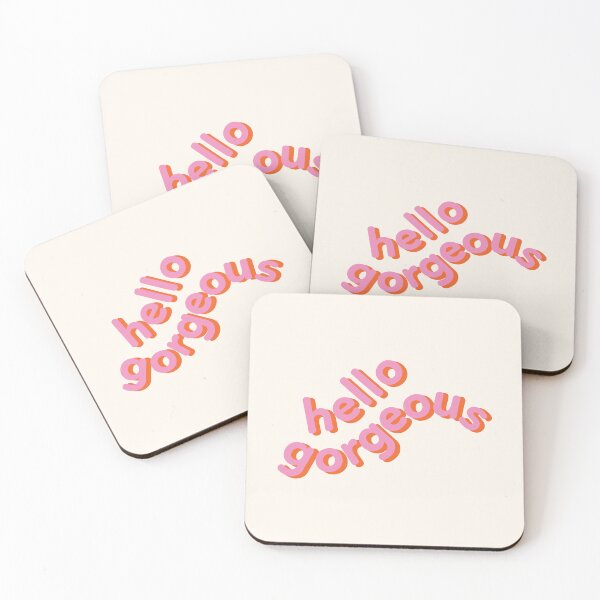 Item preview, Hello Gorgeous Feminine Girl Power Quote designed and sold by nineFlorals.