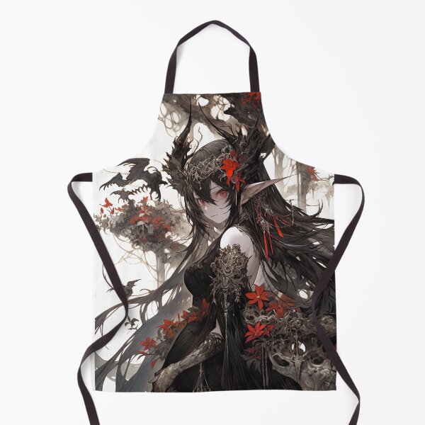 Item preview, Red and Black Dark Fantasy Anime Girl designed and sold by bubblegoth.