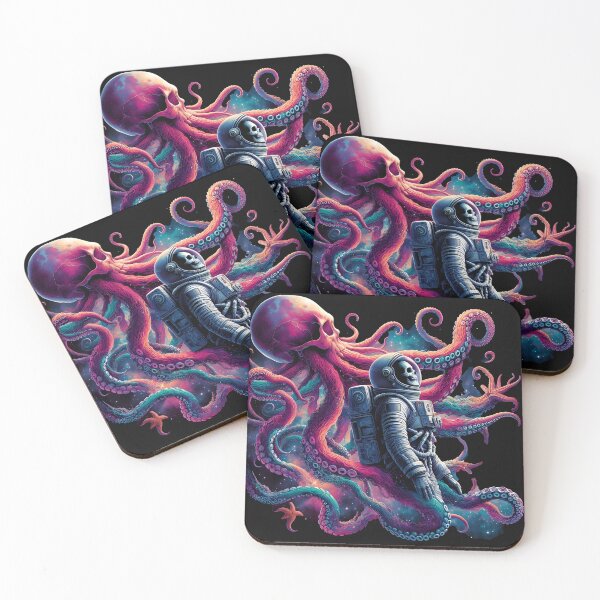 Item preview, Cosmic Encounter: Astronaut & Octopus in Celestial Embrace designed and sold by zoughlal.