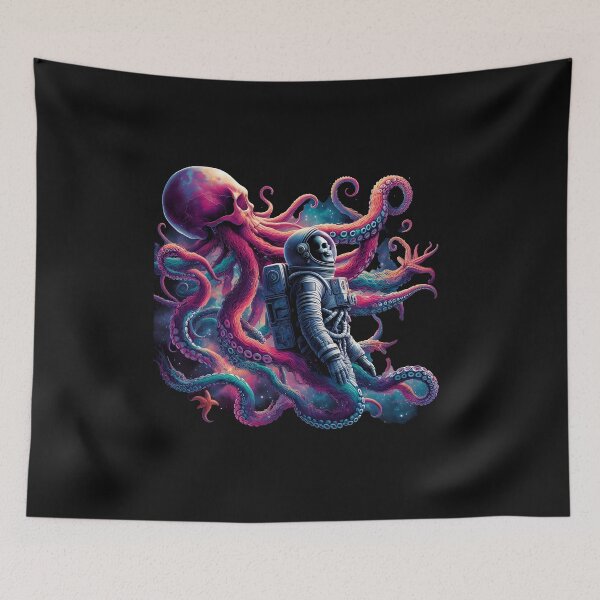 Item preview, Cosmic Encounter: Astronaut & Octopus in Celestial Embrace designed and sold by zoughlal.