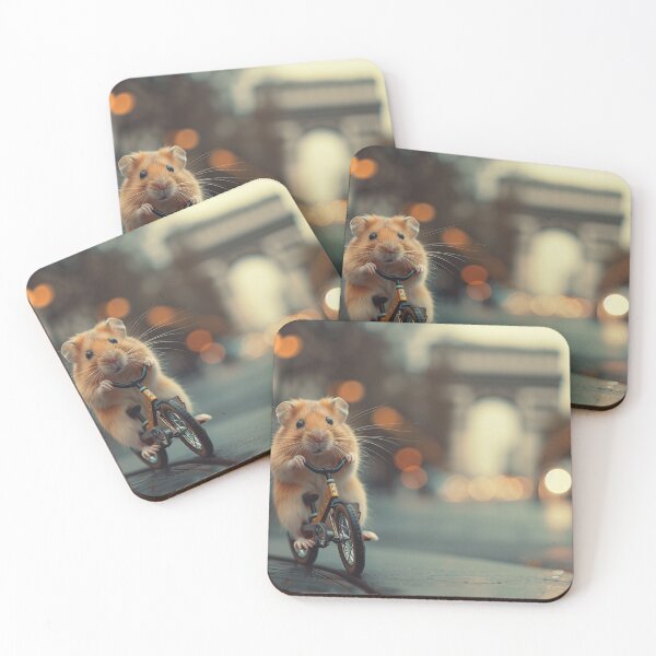Item preview, Cute hamster on a bicycle in Paris designed and sold by cutepid.