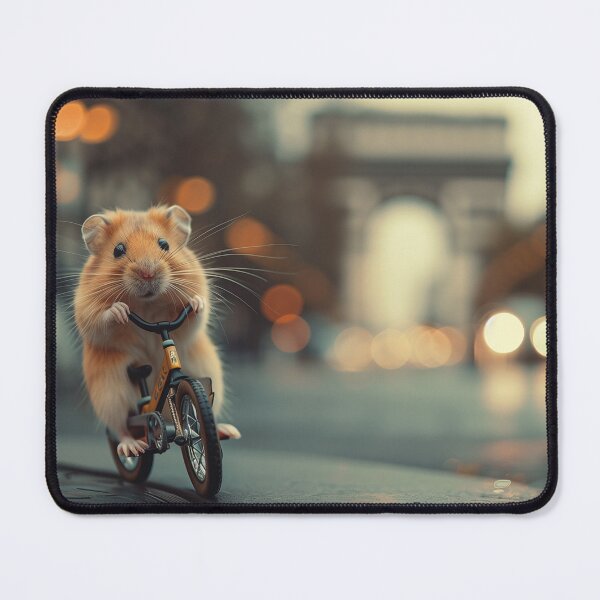Item preview, Cute hamster on a bicycle in Paris designed and sold by cutepid.