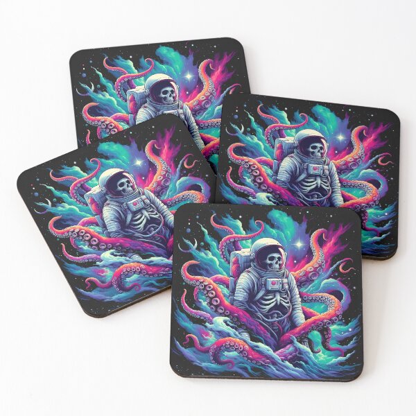 Item preview, Cosmic Voyager: Astronaut Amidst Surreal Octopus Nebula designed and sold by zoughlal.