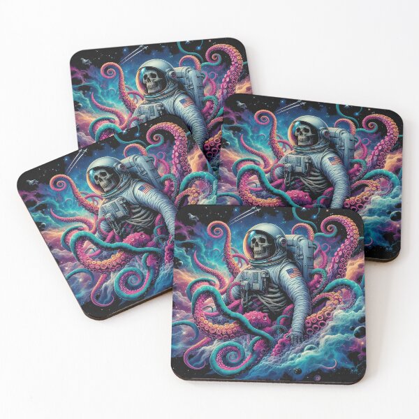 Item preview, Cosmic Voyager: Astronaut Amidst Surreal Octopus Nebula designed and sold by zoughlal.