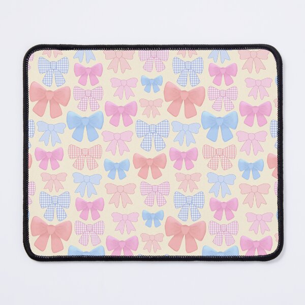 Item preview, Colourful cute girly pink, coral and blue bows designed and sold by Lindsay Marie Patterns.