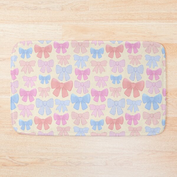 Item preview, Colourful cute girly pink, coral and blue bows designed and sold by Lindsay Marie Patterns.