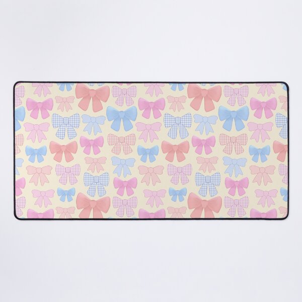Item preview, Colourful cute girly pink, coral and blue bows designed and sold by Lindsay Marie Patterns.
