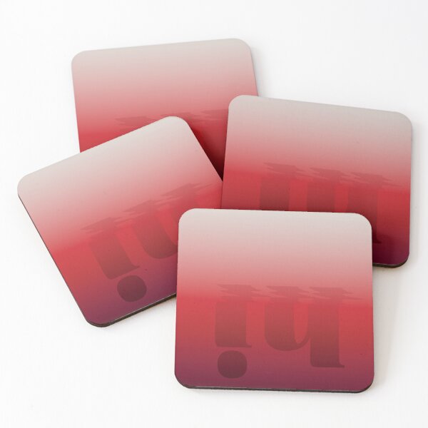Item preview, "HI" TYPOGRAPHY PRINT RED  designed and sold by DesertRains.