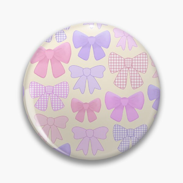 Item preview,  Colourful cute girly purple gingham bows designed and sold by Lindsay Marie Patterns.