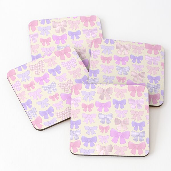 Item preview,  Colourful cute girly purple gingham bows designed and sold by Lindsay Marie Patterns.