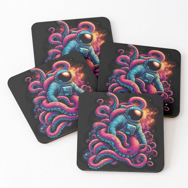 Item preview, Galactic Tango: Astronaut and Octopus in Celestial Embrace designed and sold by zoughlal.