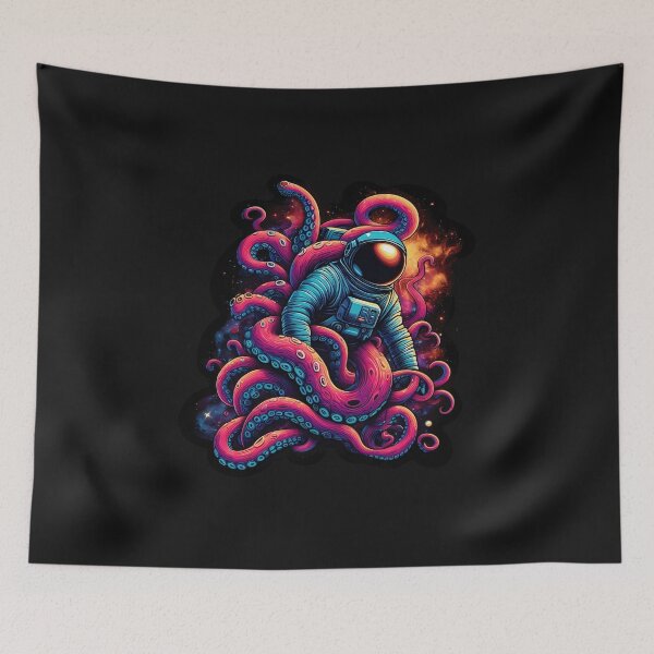 Item preview, Galactic Tango: Astronaut and Octopus in Celestial Embrace designed and sold by zoughlal.