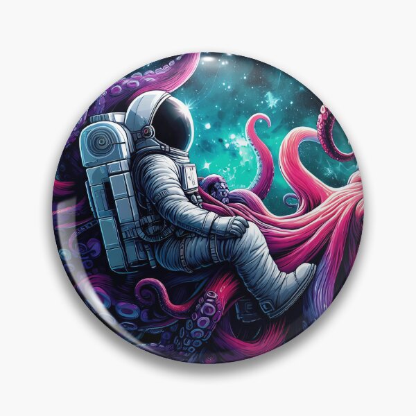Item preview, Cosmic Embrace: Astronaut Entwined with Octopus Tentacles in Space designed and sold by zoughlal.