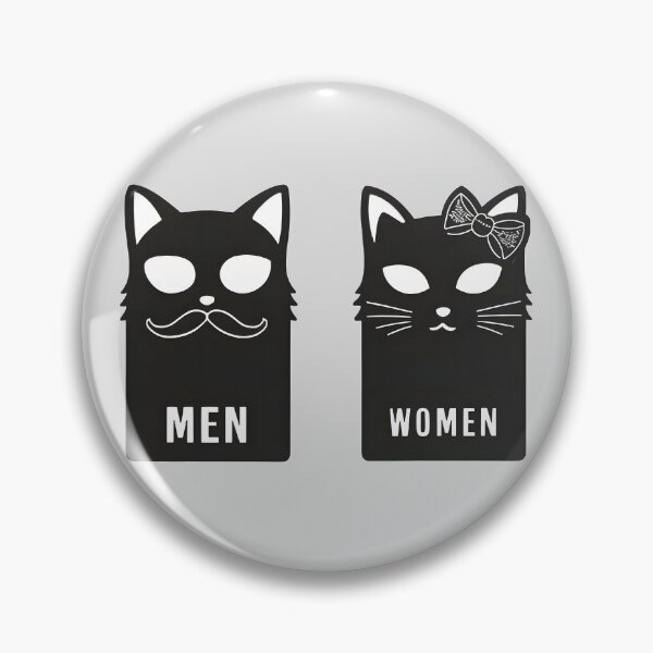 Item preview, Original Cat Bathroom Door Signs Funny Restroom Sign Men Women Set designed and sold by Nabucodonoshop.