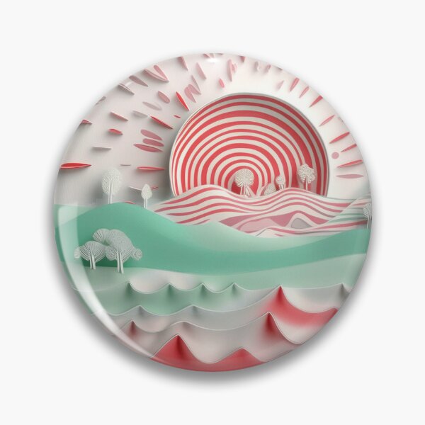 Item preview, Summer road to the sea/red, mint green, white/1 designed and sold by My-fake-places.