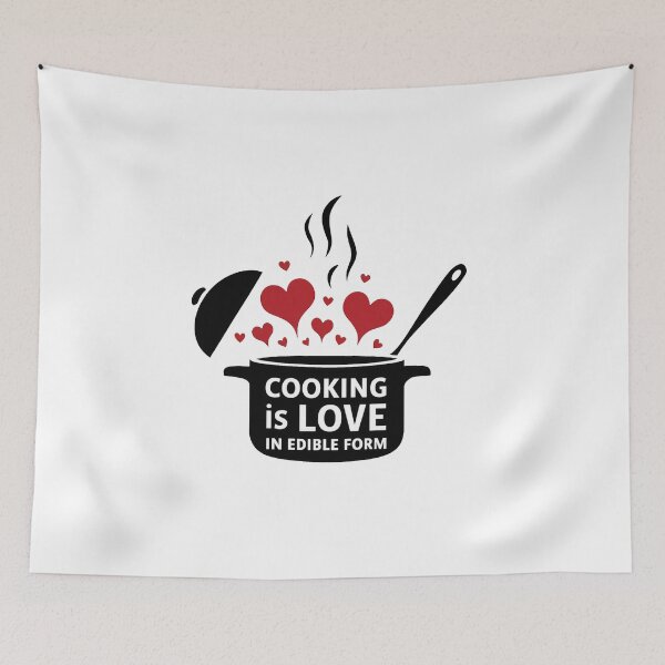 Artikelvorschau, Kochen ist Liebe in essbarer Form. entworfen und verkauft von MrERNST.