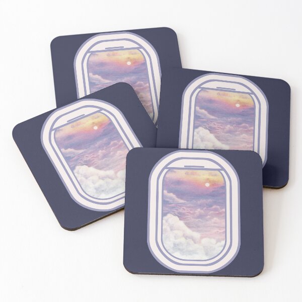 Item preview, Plane Window Sunrise Painting  designed and sold by skye-studio.