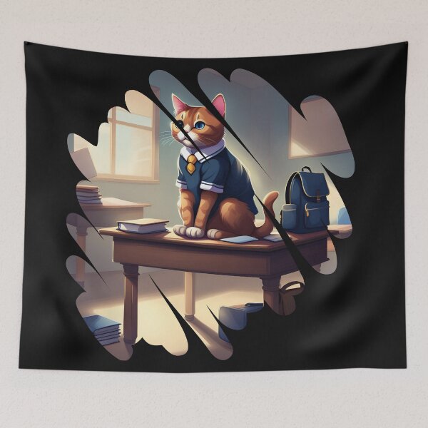 Item preview, Student cat designed and sold by DebriArte.