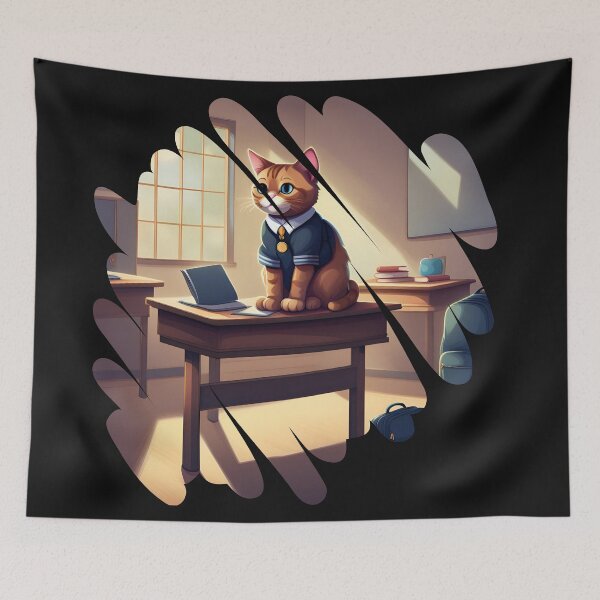 Item preview, Student cat designed and sold by DebriArte.
