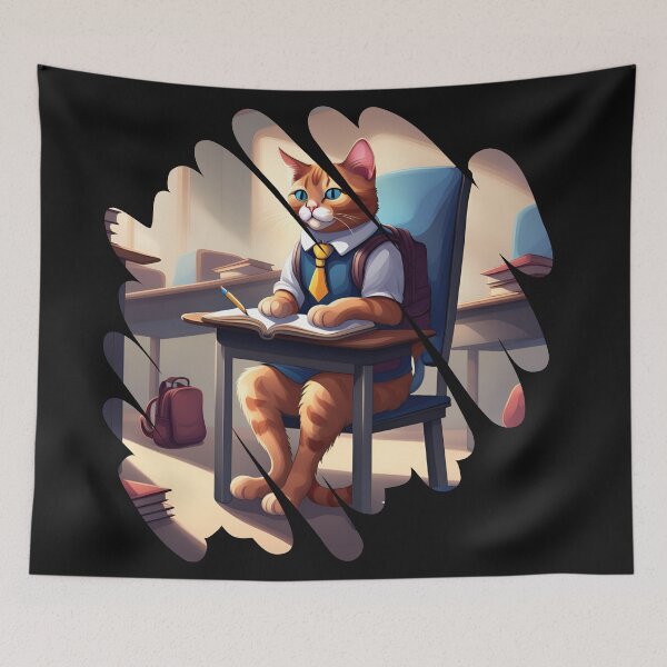 Item preview, Student cat designed and sold by DebriArte.