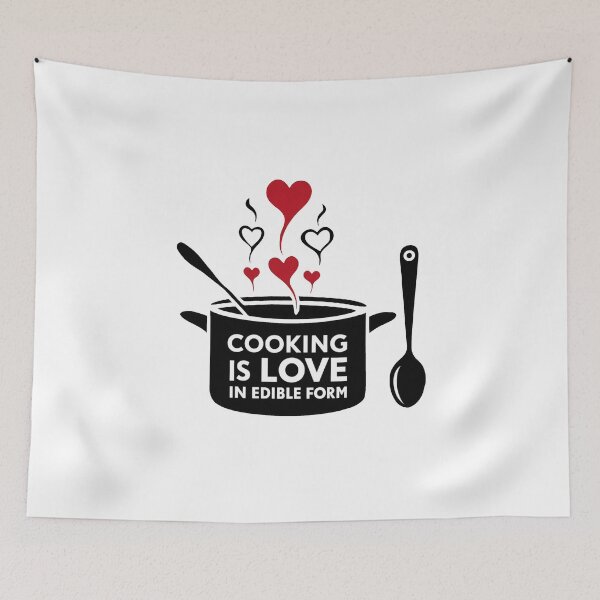 Artikelvorschau, Kochen ist Liebe in essbarer Form. entworfen und verkauft von MrERNST.