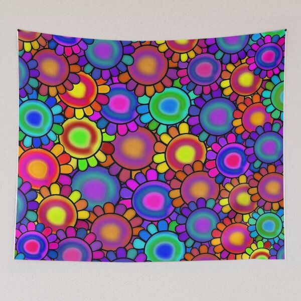 Item preview, Colorful Psychedelic Floral Design designed and sold by Sartoris Art.