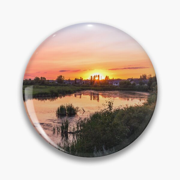 Item preview, Sunset View of Summer Pond in Alberta, Canada designed and sold by Amy Mitchell.