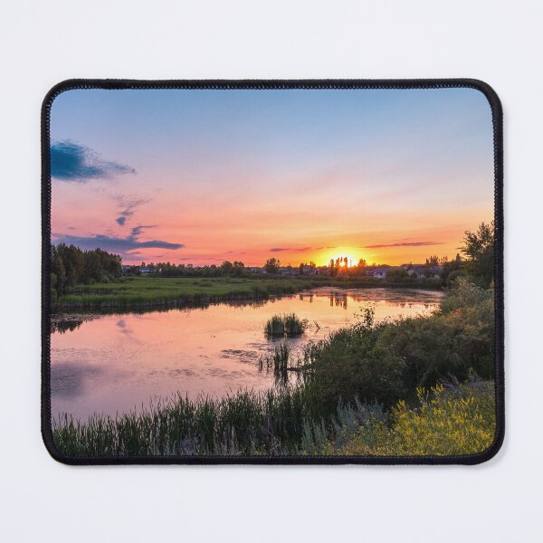 Item preview, Sunset View of Summer Pond in Alberta, Canada designed and sold by Amy Mitchell.
