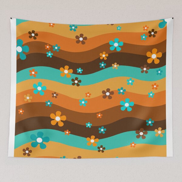 Item preview, 70s Retro Groovy Flowers designed and sold by Sartoris Art.