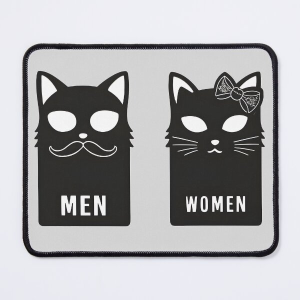 Item preview, Original Cat Bathroom Door Signs Funny Restroom Sign Men Women Set designed and sold by Nabucodonoshop.