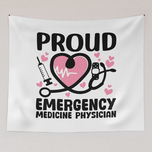 Item preview, Proud Emergency Medicine Physician Doctor designed and sold by Stick-Artistry.