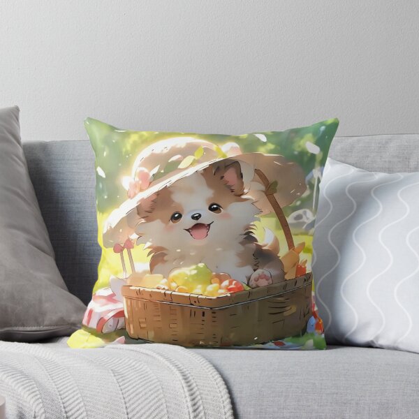 Item preview, cute picnic puppy designed and sold by paintingshouse0.