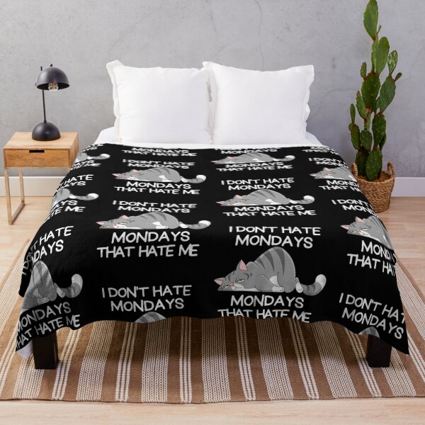 Item preview, Cat Funny Mondays Quote designed and sold by ProWittyDesigns.