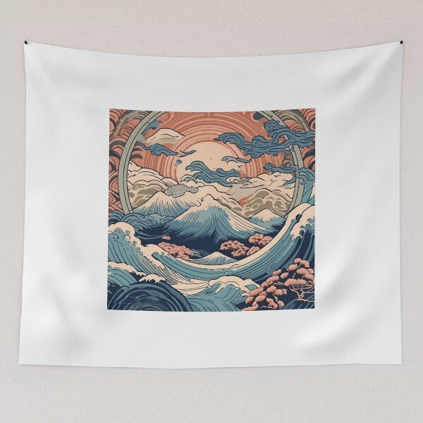 Item preview, The Great Wave in Classic Japanese Style designed and sold by zoughlal.
