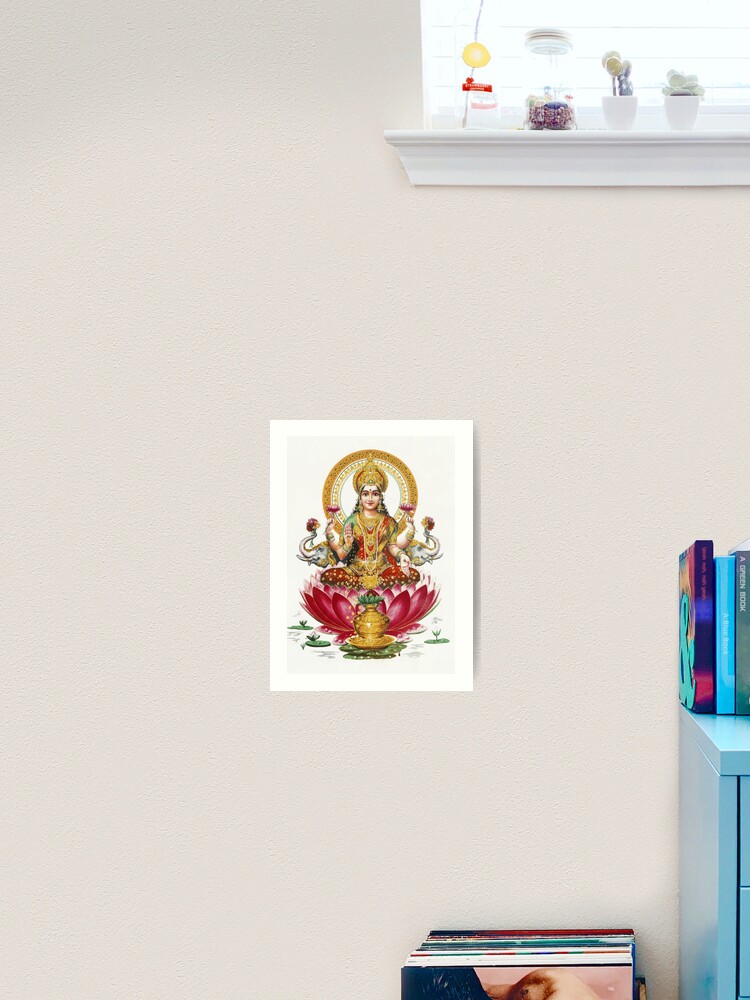 Hinduistische Gottin Lakshmi Hinduismus Buddhismus Meditation Religion Kunstdruck Von Tanabe Redbubble