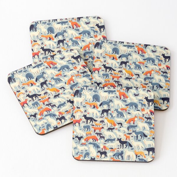 Item preview, Arctic Elegance: A Tapestry of Foxes designed and sold by Furbulous Faces.