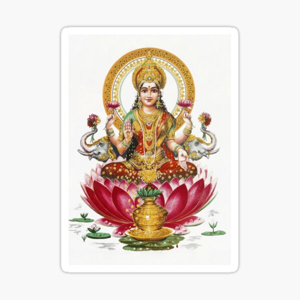 Hindu Goddess Lakshmi Hinduism Buddhism Meditation Religion Sticker