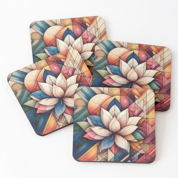 Item preview, Geometric Blossom, Abstract Floral artwork designed and sold by Pixel Perfect.