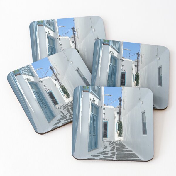 Item preview, Mykonos Village Street Blue and White designed and sold by Lmlayla11.