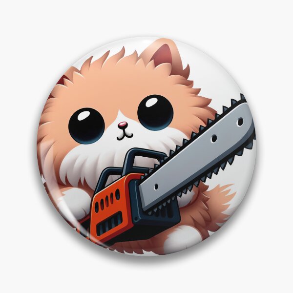 Item preview, Mischievous Kitten with Chainsaw designed and sold by zoughlal.